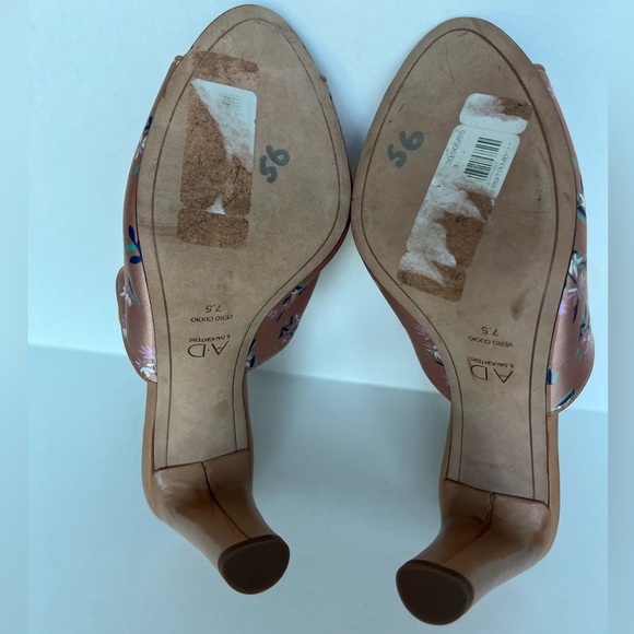 AD & Daughters Jaconi Textile/Leather Floral High Heel Peep Toe Mules Shoes 7.5 - Picture 12 of 15